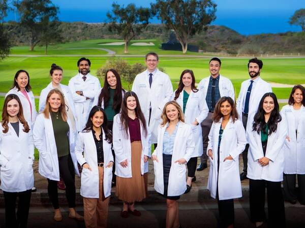A group photo of the 2025 fellows from the Hematology and Medical Oncology Fellowship Program at Scripps Clinic.